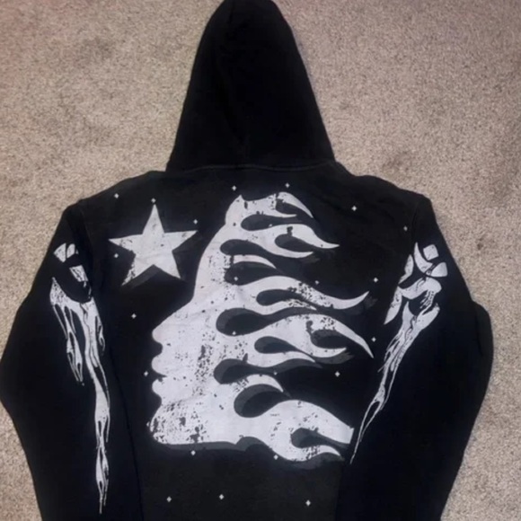 Black and white hellstar hoodie - Picture 1 of 2